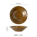 Japanese-style pasta plate, household salad plate, high-end restaurant ceramic tableware, retro straw hat bowl, light luxury western food plate