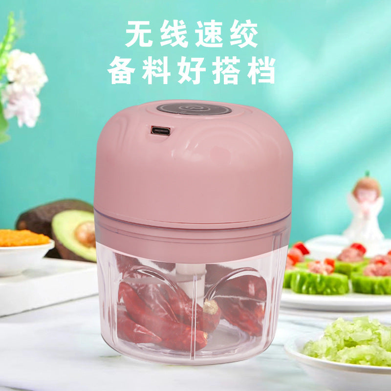 Electric food processor - compact, automatic mixer, multi-functional mini meat grinder & garlic chopper for home use