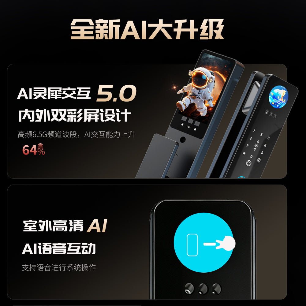 New fingerprint lock anti-theft door password lock face recognition ai smart lock remote electronic lock smart door lock factory