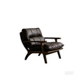 Second-hand style genuine leather chair designer retro house single sofa large flat floor living room balcony casual reading tea chair