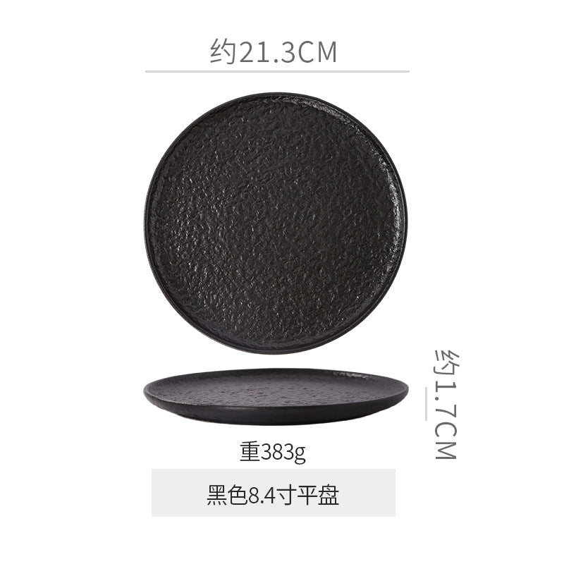 Rock pattern artistic conception cold dish plate creative classy sense hotel restaurant asymmetrical plate private dish ceramic tableware