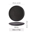 8inch plate with edge-matte black