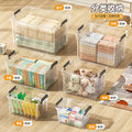 Transparent extra-large storage bin with lid - plastic household clothes organizer - oversized storage and organization box