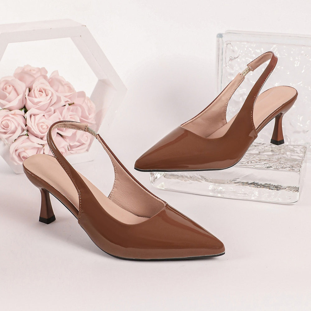 Pointed-toe export high heel sandals women's  new cross-border thin heel plus size fashion baotou back hollow sandals wholesale