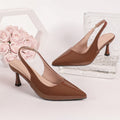 Pointed-toe export high heel sandals women's  new cross-border thin heel plus size fashion baotou back hollow sandals wholesale
