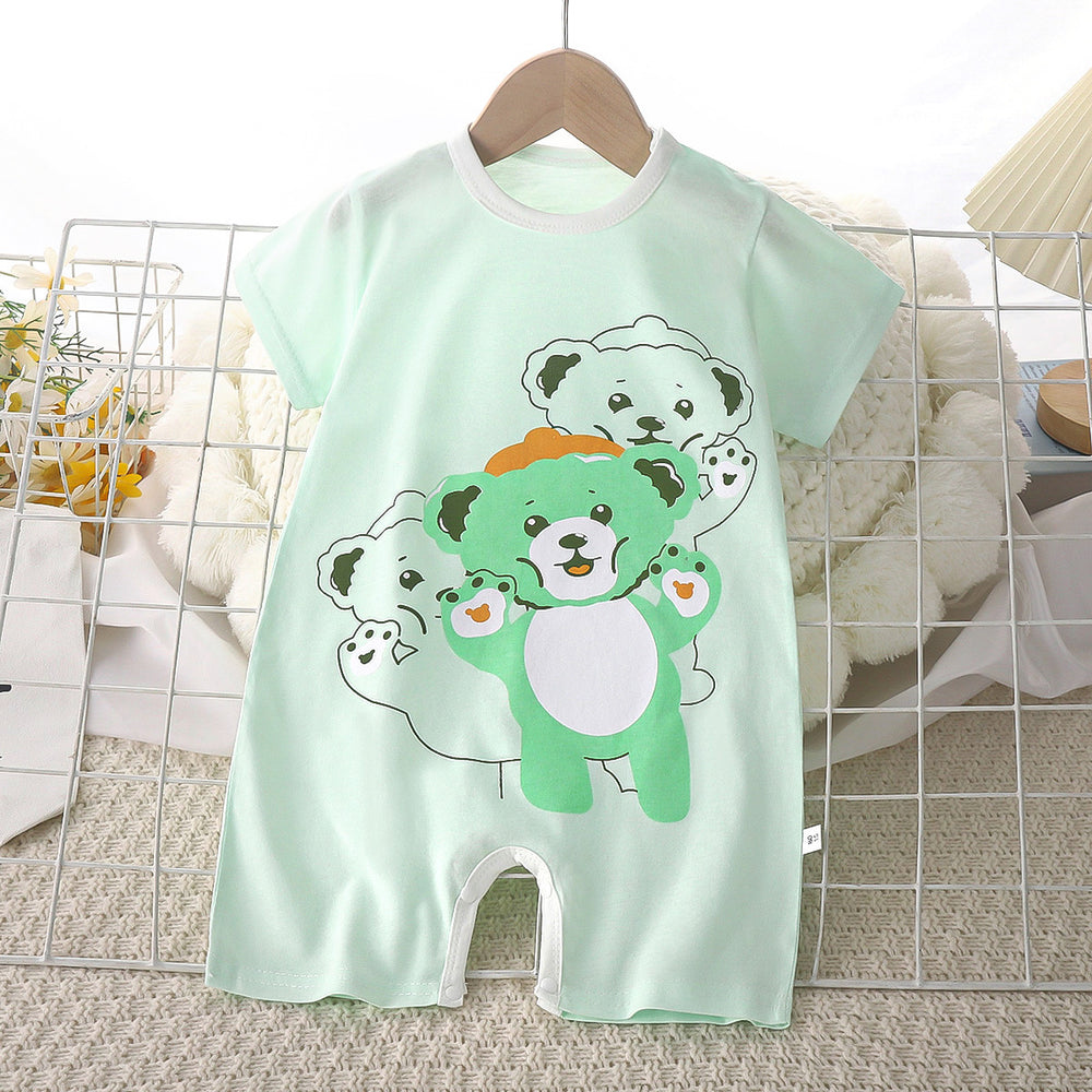 Kids' summer short-sleeve romper, newborn bodysuit, infant cotton onesie, baby boy and girl playsuit