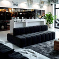 Double-sided back-to-back straight row sofa booth clothing store beauty salon hotel lobby horizontal lounge reception area