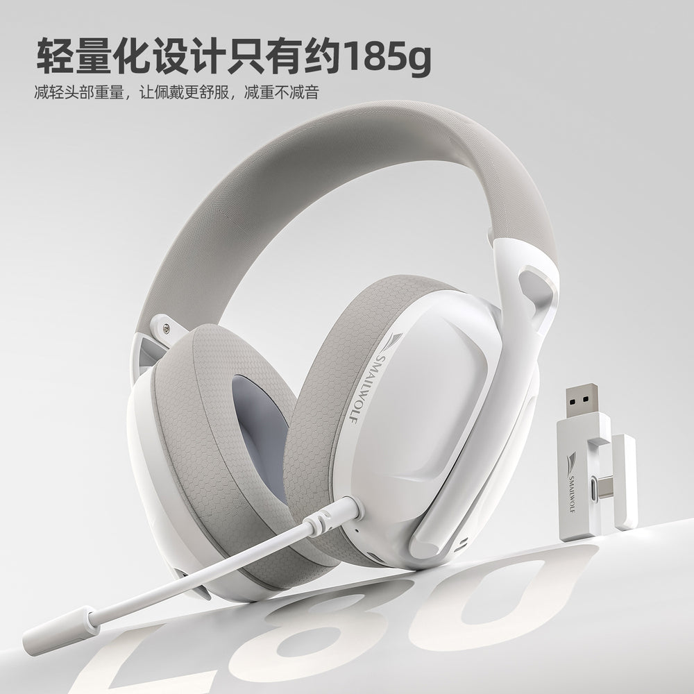 Smilang l80 over-ear tri-mode wireless bluetooth gaming headset - wired, lightweight 2.4g pc headset with usb