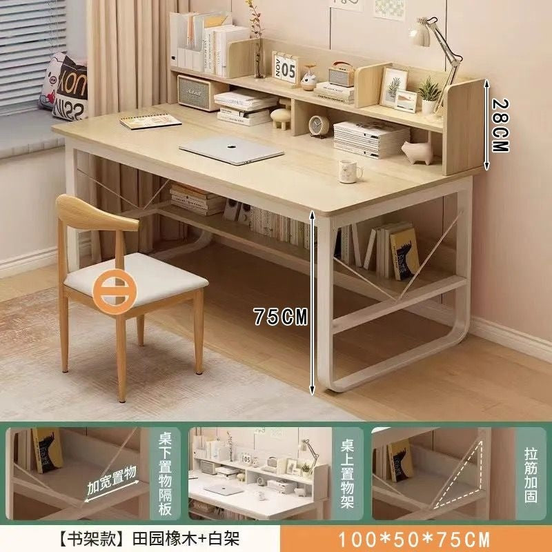 Desk and bookshelf all-in-onefor home bedroom student study writing desk office desk computer desk desktop writing desk table