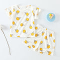Baby short-sleeve set, 100% cotton, summer infant and toddler loungewear, short-sleeved, 0-3 years old, summer outfit, thin home clothes