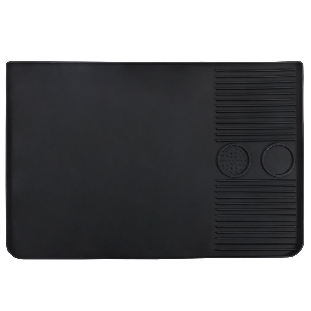 Coffee machine mat, silicone non-slip and shock-proof large-size universal protective mat, multi-functional dining table thermal insulation drain mat
