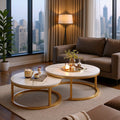 Accessible luxury small coffee table mini small apartment coffee table living room for home tea table casual rental house use simple small round table