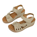 Plus size wedge heel roman retro sandals women's 2026 new hollow-out platform slide sandals beach women's sandals