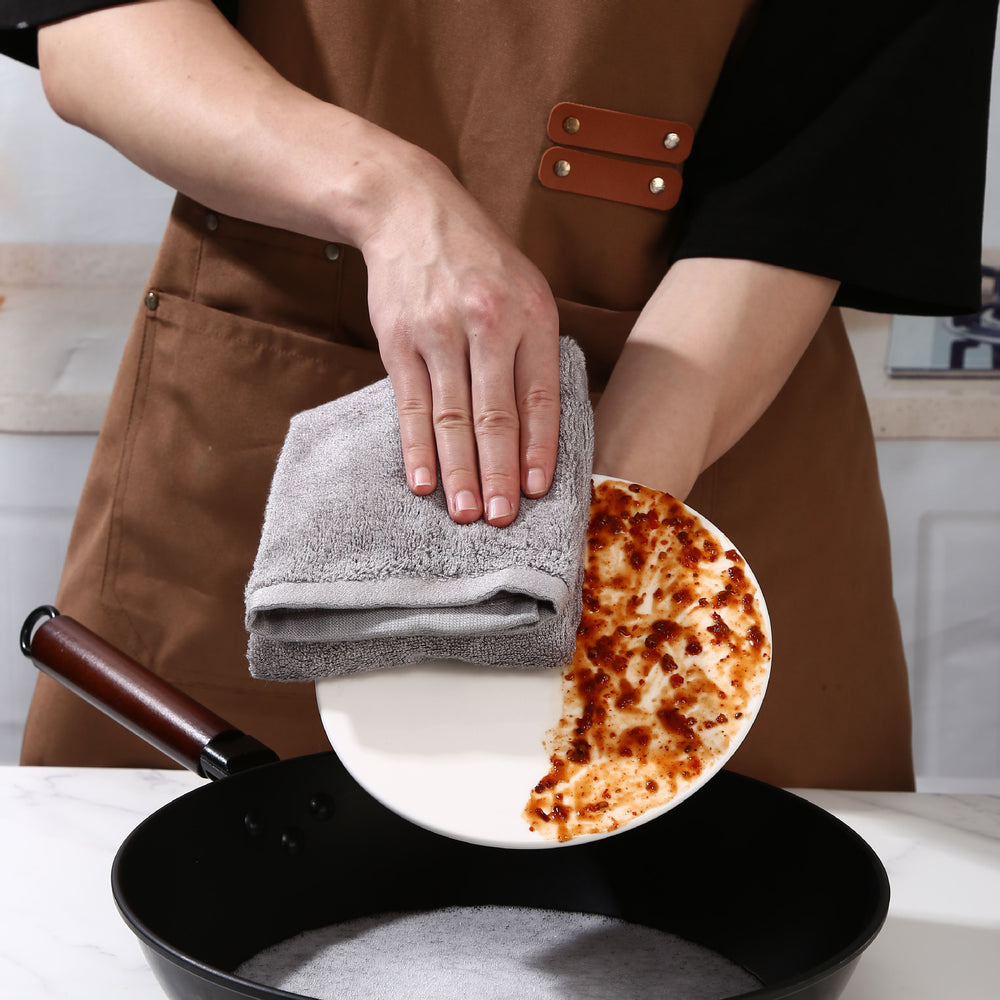 Bamboo fiber kitchen dish towel 40*50cm, thickened 106g, non-stick, oil-absorbent, easy to clean, cross-border amazon