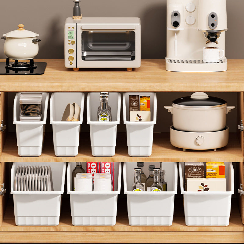 Cross-border cabinet storage basket partition sundries storage box kitchen storage oblique mouth ins pulley kitchen storage box