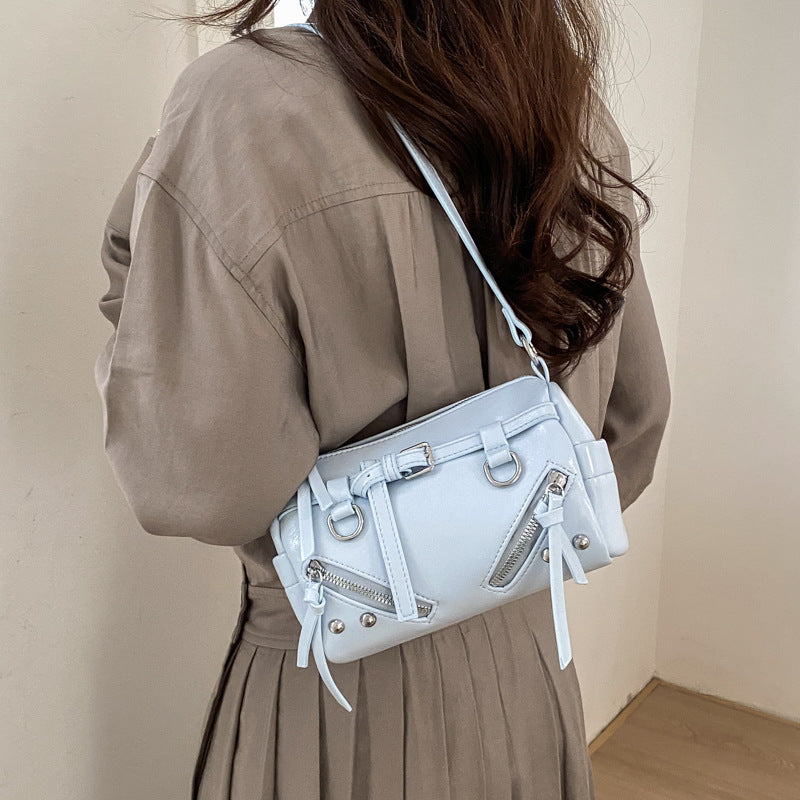 korean style high-value bags for women, new spring 2026 collection: macaron color shoulder bag, light luxury textured crossbody bag