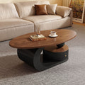 Second-hand style accessible luxury walnut color coffee table living room for home oval coffee table casual modern combination new arrival small coffee table