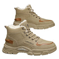 High-top men's shoes 2025winternew arrivalworkwear style outdoor hikingwinterfleece-lined cotton shoes labor protection construction site boots
