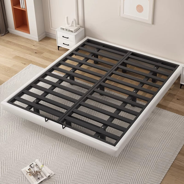 Suspended bed Modern simple bedside wrought iron master bedroom Home double bed Homestay tatami row skeleton suspended bed