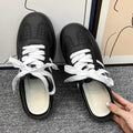 2025 spring/summer new collection: closed-toe loafers - stylish, minimalist, slip-on, korean-style flat rope-tie half shoes