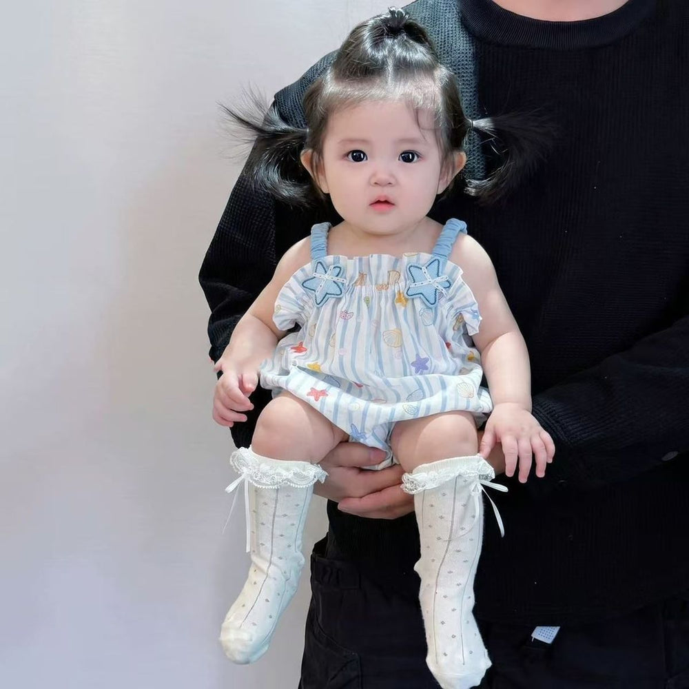 Summer rompersweet baby outwear suspender baby girl sleeveless bag butt cute triangle romper bag butt summer