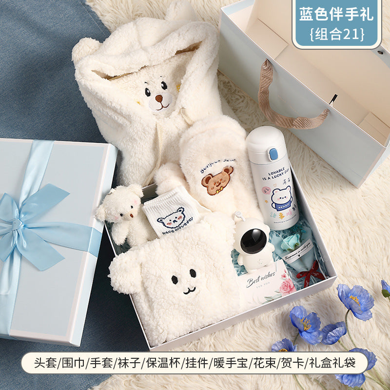 Practical birthday gifts for girls, girlfriends, children, classmates, teachers, creative warm gift box set for Christmas