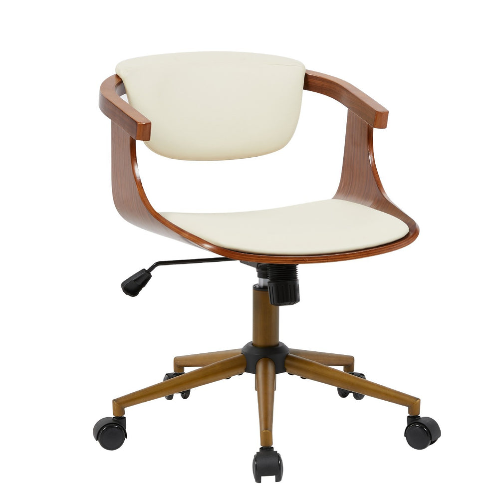 Solid wood computer chair retro bedroom makeup chair casual small study rotating adjustable chair for home backrest stool