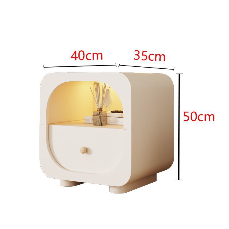 Cream style bedside table frenchaccessible luxury bedroom modern casualpopularins wabi-sabi bedside storage cabinet