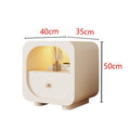 Cream style bedside table frenchaccessible luxury bedroom modern casualpopularins wabi-sabi bedside storage cabinet