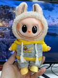 Clothing only, suitable for 17cm labubu first and second generation plush dolls, etc. can be used to dress up and change outfits