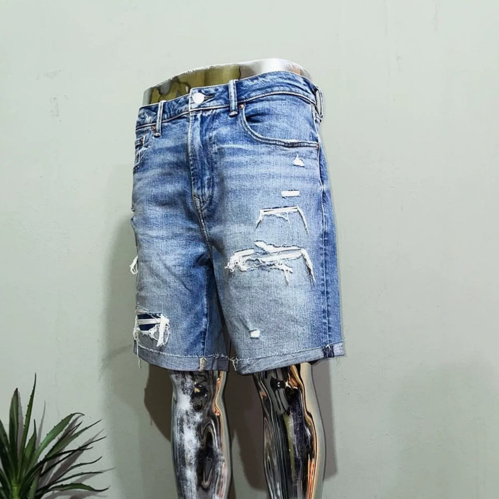 Men's denim shorts wholesalejeans new half length pantsin stockavailable men denim shorts