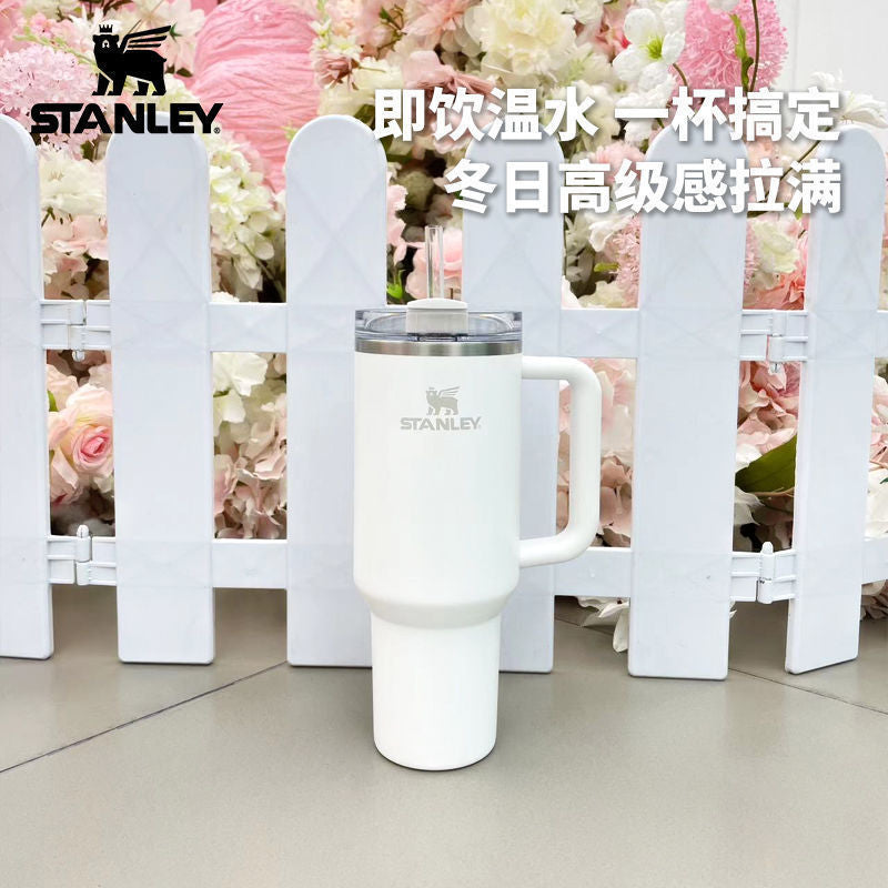 stanley straw cup 304 stainless steel large capacity thermal insulation big head ice cup adult water kettle car water cup