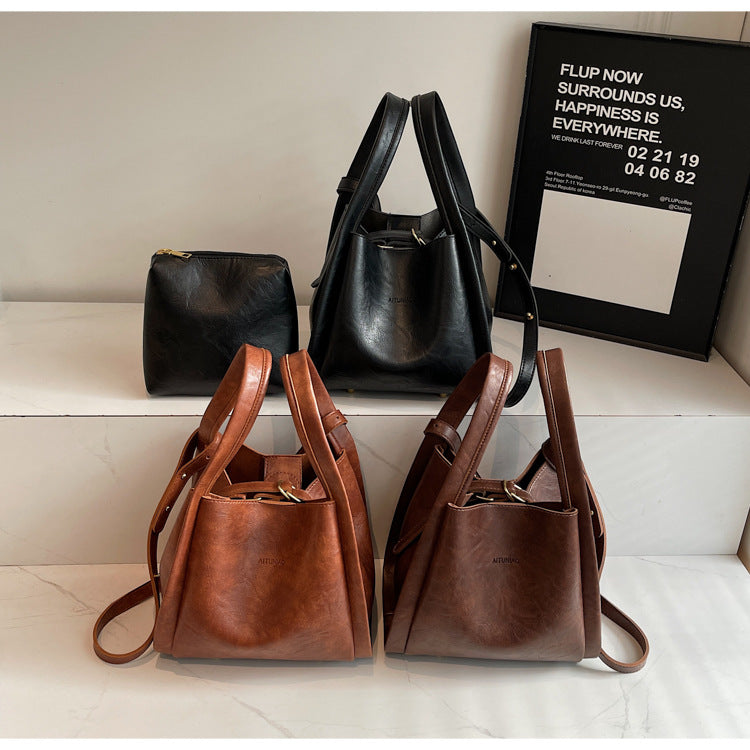 satchel bucket bag women's bag new arrival large capacity easiest for match crossbody bag casualfashionwork clothing shoulder bag