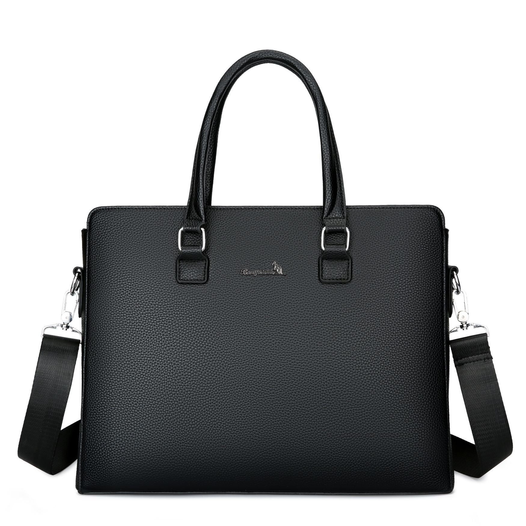 New men's fashion trend high-end laptop bag leather large-capacity bag briefcase messenger bag