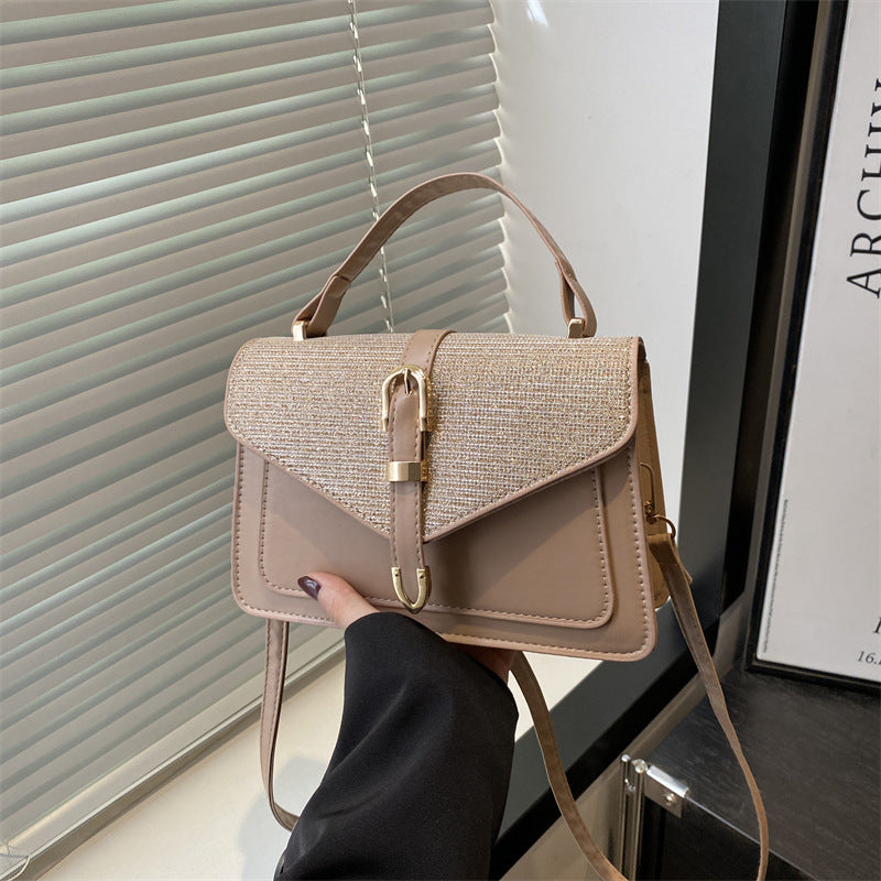 Commuter niche design messenger bag women's bag 2025 new high-end handbag simple shoulder bag texture small square bag