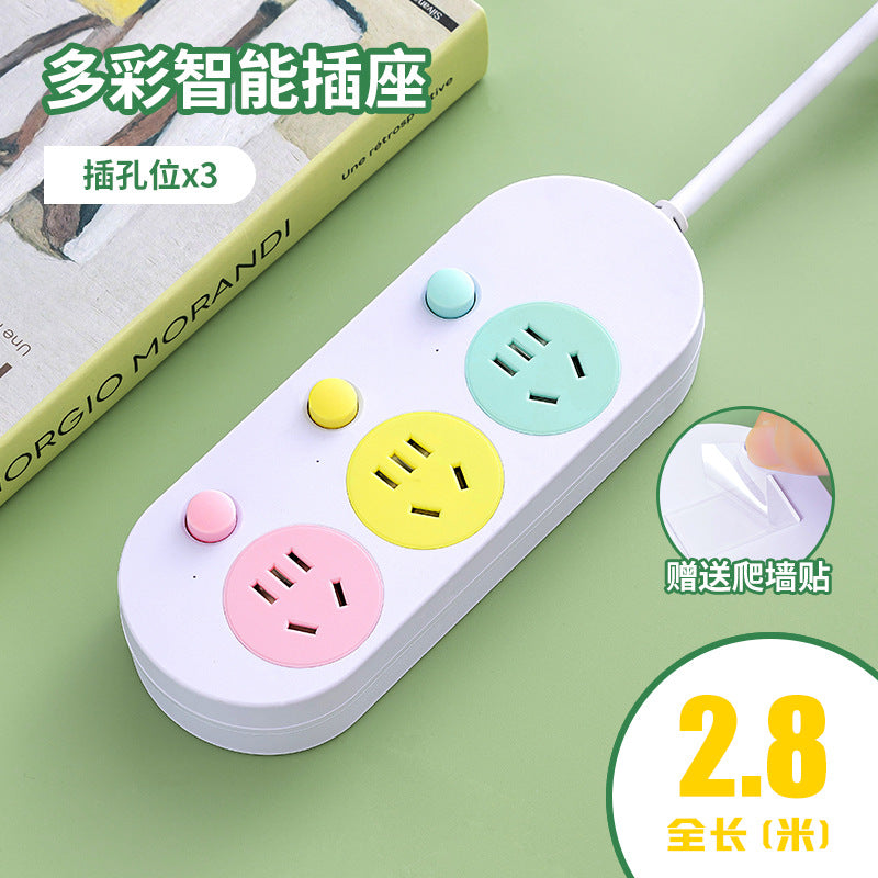 Multi-outlet power strip with usb charging ports - wall socket extension cord for home use