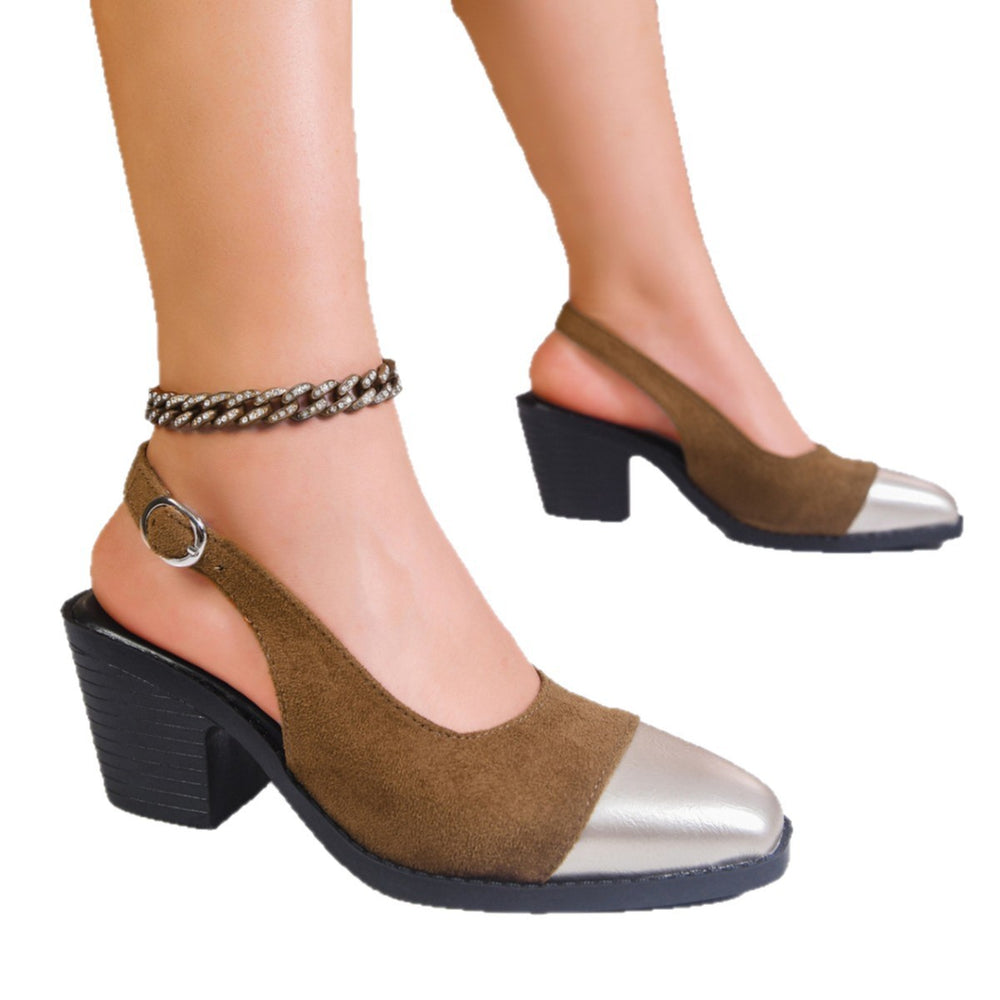 Baotou back hollow sandals 2026 summernew arrival thick heel mary jane shoes flats high heels color matching fashion style export