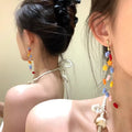 Summer color dopamine star tassel earrings - unique design, sweet style, perfect for vacation
