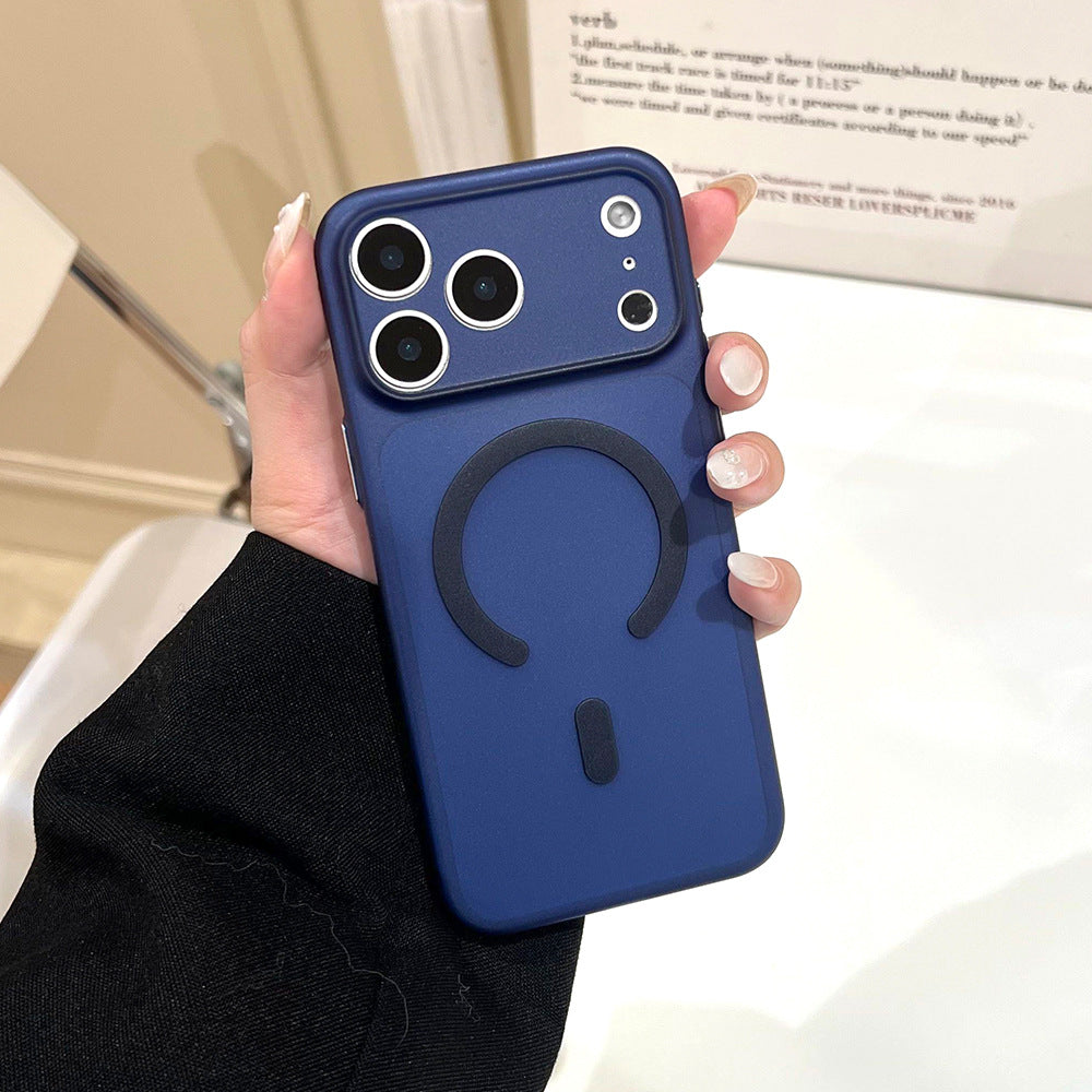 Ultra-thin matte magnetic case suitable for apple 17promax mobile phone case, thin, stain-resistant and versatile iphone18 hard case
