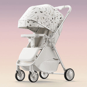 Baby stroller - reclining, ultra-lightweight, portable, foldable, easy-to-assemble, four-wheel, newborn & infant, two-way pushchair