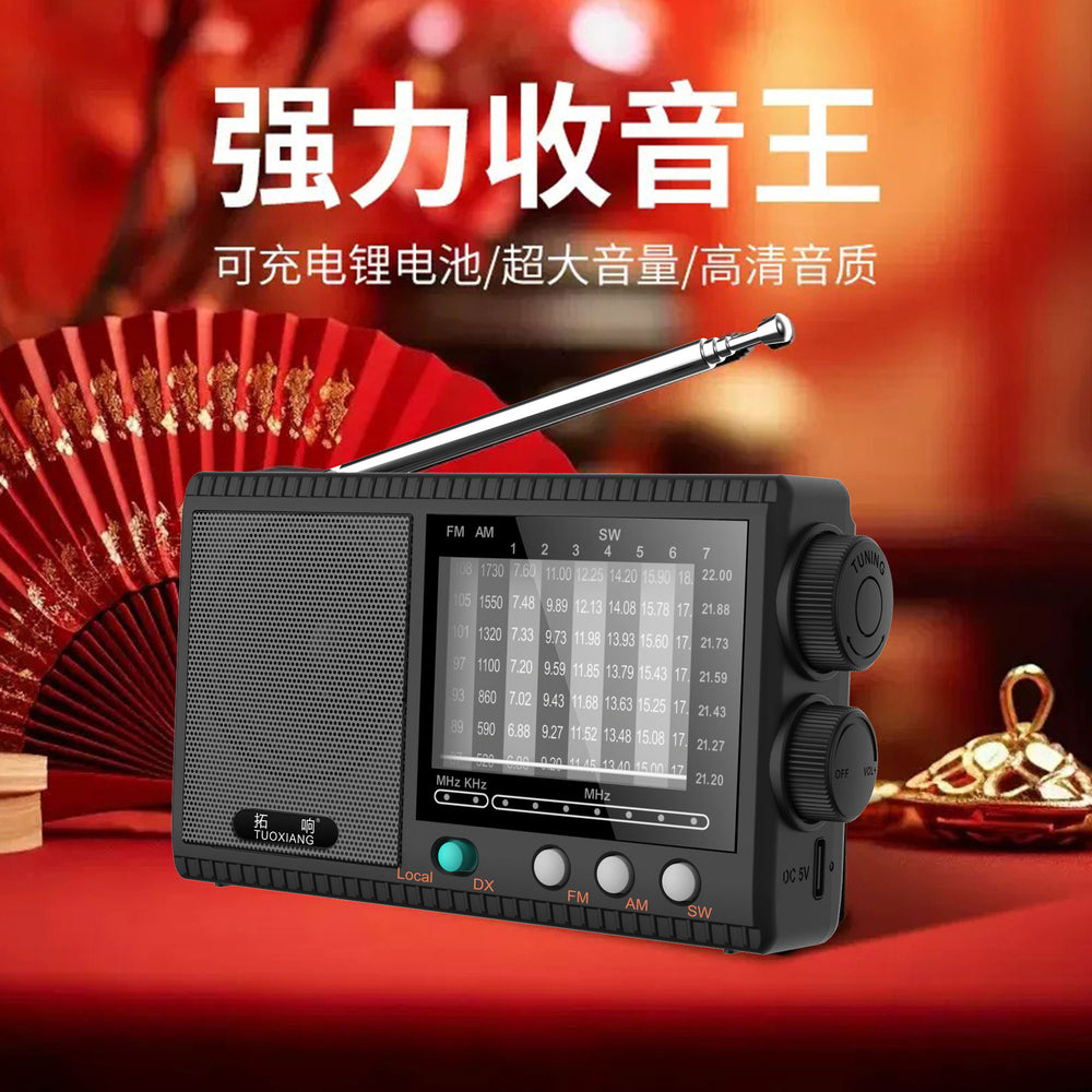 T-6671l full band radio fm broadcast mini portable rechargeable radio for seniors