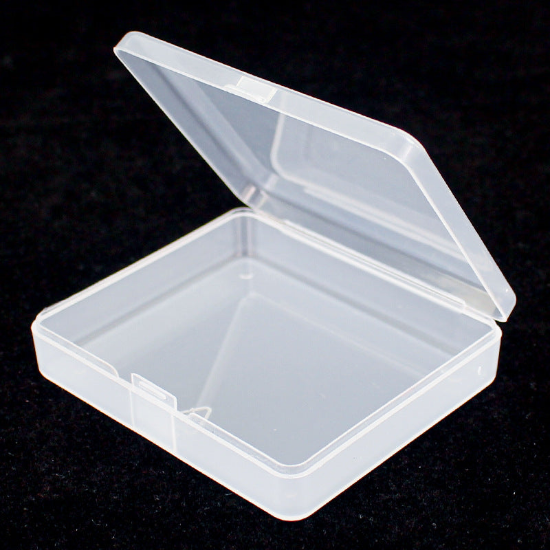 New arrival storage box plastic box fully transparent jewelry storage box small square box makeup tool box thick version weighing 15 grams