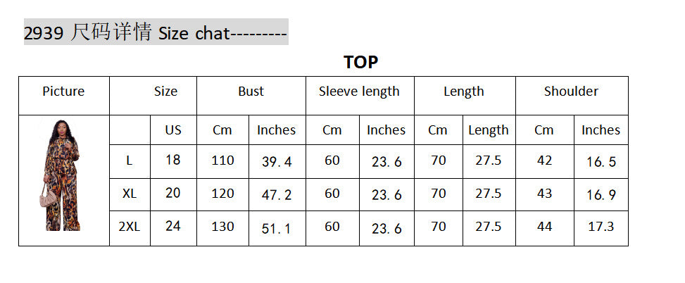 supply digital printing lantern long sleeves pleated waist comfortable tops and pants suit big sale