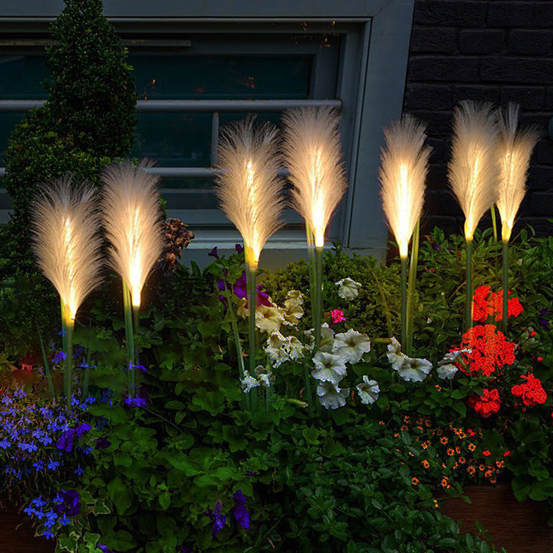 Landscape light PVC solar led simulation reed light Floor plug-in light Outdoor rainproof garden lighting decorative light