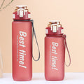 Portable plastic water cup, high-looking, large-capacity, drop-resistant, leak-proof, straw cup, kettle, outdoor sports, food-grade water bottle