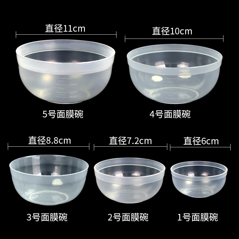 Beauty salon mask bowl no. 1 2#3#4#5 individually packaged plastic bowl 5 specifications suit beauty tool bowl