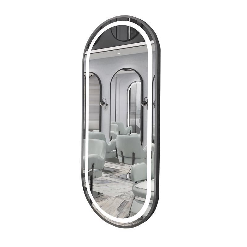 Hairdressing shop popular mirror wall-mounted hairdressing mirror table single-sided light mirror wall-mounted hair salon led mirror special smart