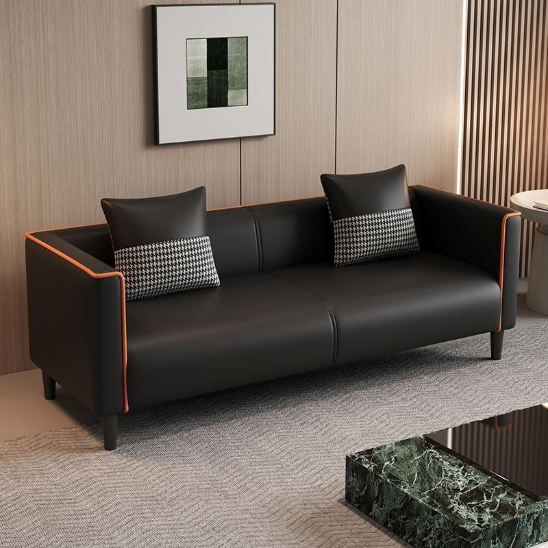 Cat claw leather sofa small apartment rental house living room bedroom clothing store double three-person sofa negotiation reception sofa