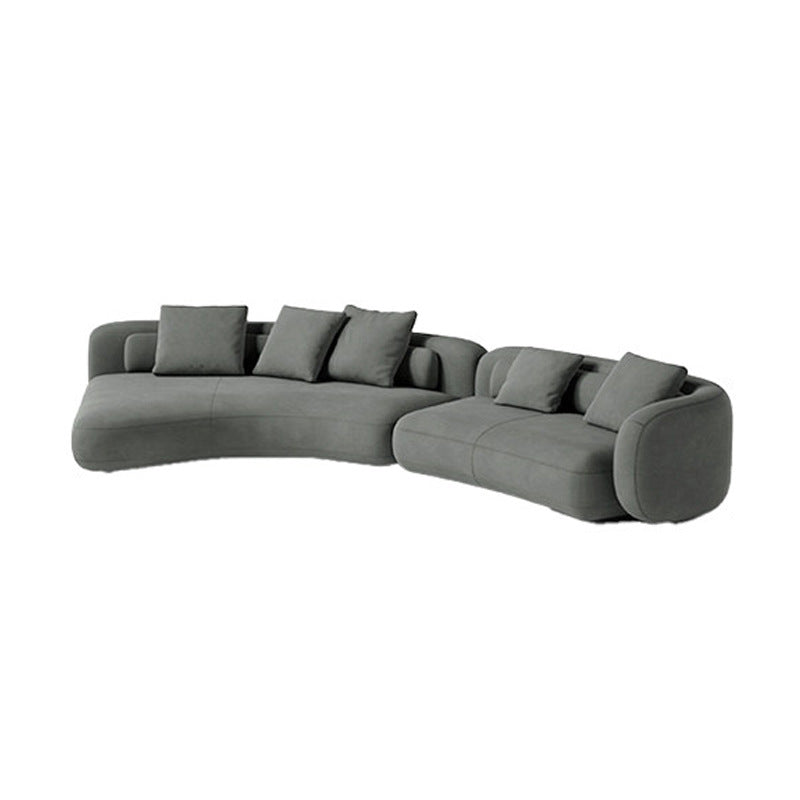 Bessel sofa italian normcore special shaped large flat villa module curved cashmere living room fabric sofa