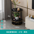 Italian light luxury slate pattern solid wood flower stand living room floor-standing balcony storage rack succulent flower pot bracket plant stand